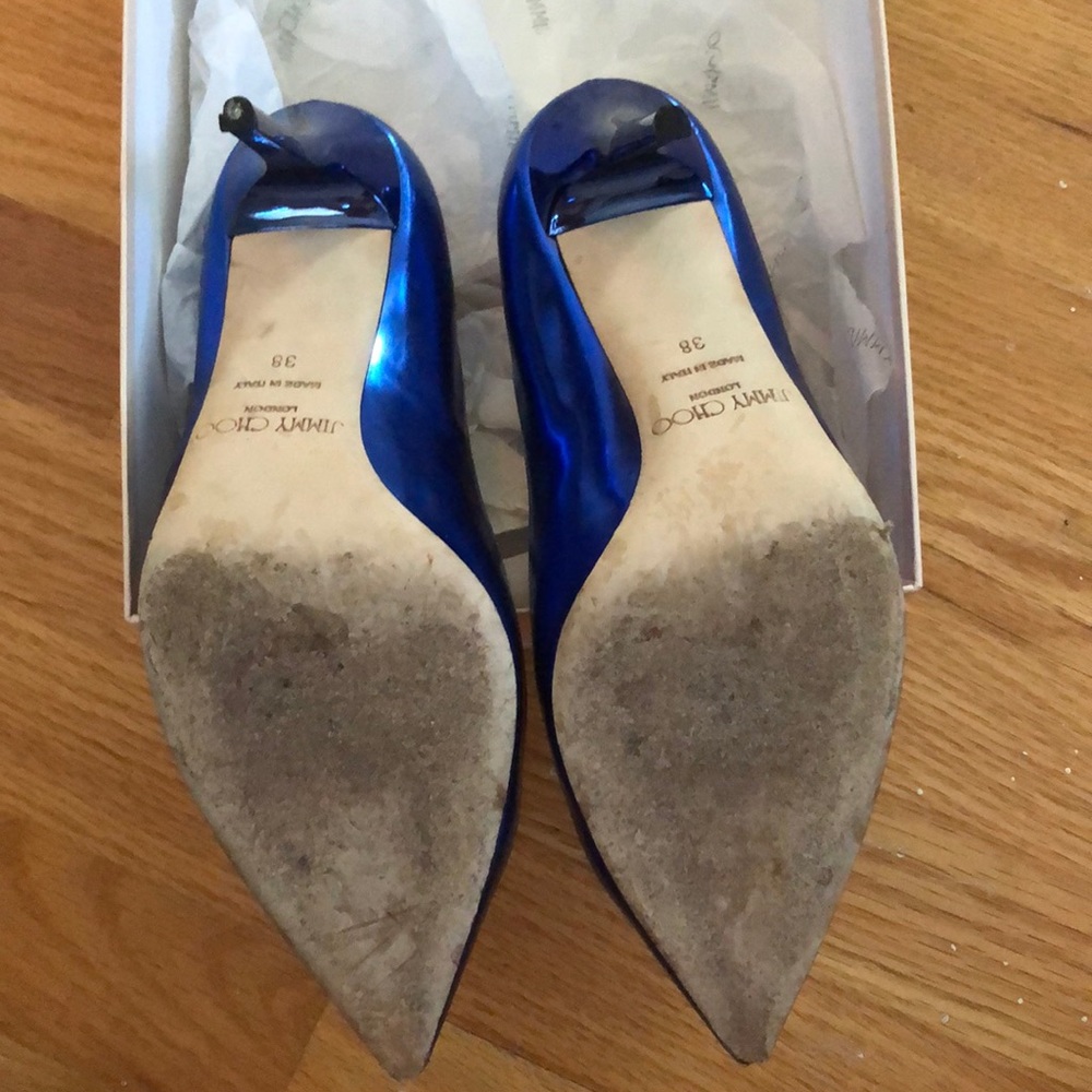 Jimmy Choo “Mirror” Aegean leather heels - Picture 3 of 7